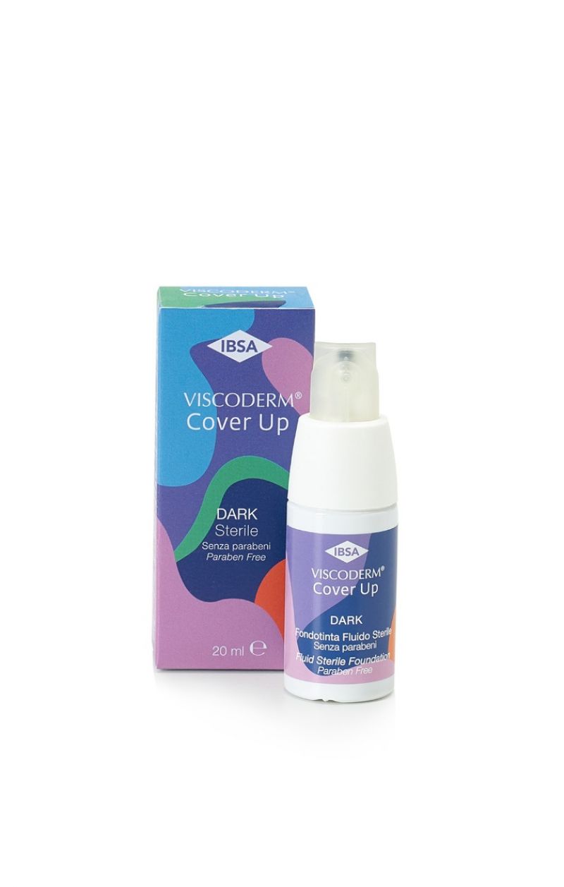 Fondotinta IBSA con ingredienti naturali, Viscoderm Cover Up Dark, per pelli sensibili